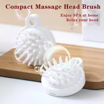 Новый силиконовый шампунь массажер для кожи головы расческа для ванны массажная щетка для шампуня массажер для кожи головы акупунктурный массаж 1 piece