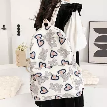 Новый симпатичный рюкзак с принтом для учеников младших классов средней школы, вместительный рюкзак для студента колледжа, женский рюкзак для поездок на работу