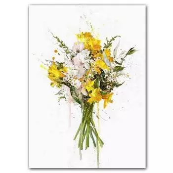 Новый скандинавский абстрактный всплеск чернил, художественная печать, картина на холсте, цветок, постер, офисная настенная живопись, гостиная, украшение для дома, фреска без рамки 21*30cm