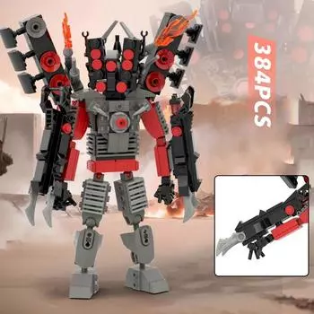 Новый Скибиди Туалетик Титан Часовой Король 2.0 Конструктор ТВмен Спикермен Модель Игрушки для Мальчиков Идеи Подарки Рождество Хэллоуин