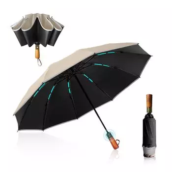 Новый складной автоматический большой 10 усиленный обратный складной супер водостойкий светоотражающий дизайн с защитой от ветра и света и тепла УФ-зонт для солнечной и дождливой погоды