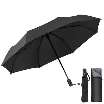 Новый складной автоматический Flinelife Ultra 8 Ribs автоматический складной водостойкий сильный ветер легкий в использовании супер водопоглощающий чехол для зонта в комплекте