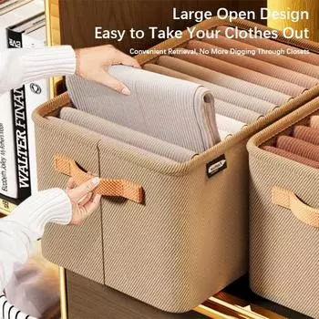 Новый складной ящик для хранения одежды, складной органайзер для нижнего белья, шкаф для экономии места, общежитие, бюстгальтер, брюки, носки, ящик для хранения, корзина M серый