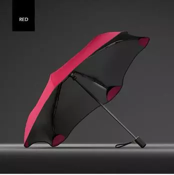 Новый складной зонт от дождя, женский креативный солнцезащитный детский зонт, ветрозащитный 6 К, алюминиевый прозрачный зонт, UPF50 + чёрный