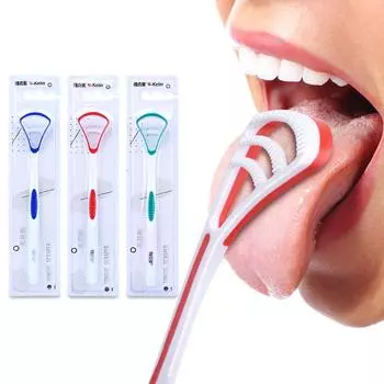 Новый скребок для языка, щетка для чистки полости рта, зубная щетка для чистки языка, свежее дыхание, удаляет покрытие зелёный