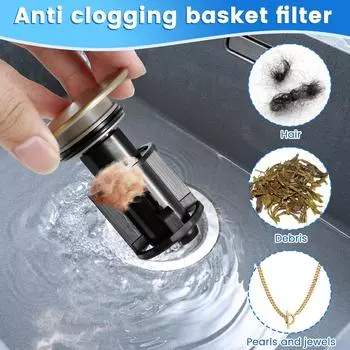 Новый сливной фильтр Pop up Drain Stoppe для слива в полу, заглушки для раковины в ванной, антизапах для сливного отверстия от 1,56 до 1,97 дюйма