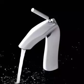 Новый смеситель для раковины в ванной комнате, смеситель для раковины с одним рычагом, для холодной и горячей воды, латунный смеситель для раковины с дизайном белой лошади и черным краном белый