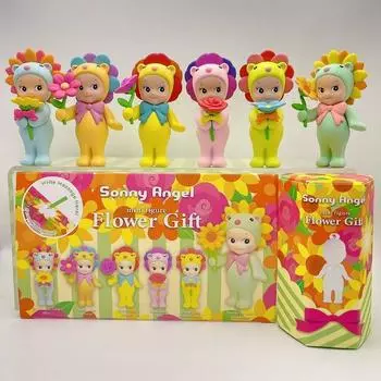 Новый Sonny Angel Blind Box Flower Gift Series Мини Аниме Фигурки Украшения Куклы Вентиляторы Дети Рождественский Подарок на День Святого Валентина