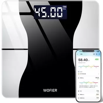 Новый состав тела Взвешивание Смартфон Bluetooth Body Fat Высокая совместимость с Мерами Just by Health Fat Закаленное Автоматическое выключение питания
