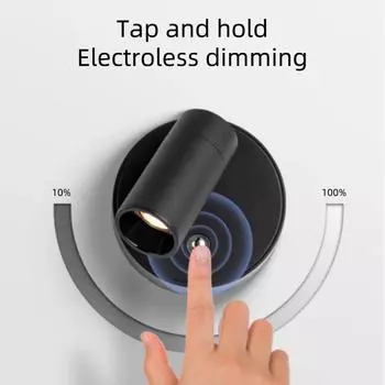 Новый современный регулируемый светодиодный настенный светильник с вращением на 360 градусов - ночник с дистанционным управлением для создания атмосферного освещения в отеле arm White 2700-3500K белый