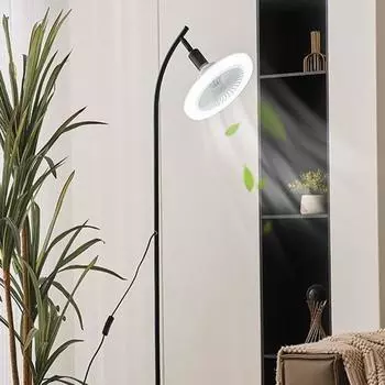 Новый современный светодиодный вентилятор Светодиодный напольный светильник E27 Base Напольный вентилятор с дистанционным управлением Диван Кухня Спальня потолочный вентилятор освещение белый