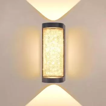 Новый современный уличный настенный светильник с кристаллами, прикроватное освещение, водонепроницаемый настенный светильник для украшения дверного проема, сада и патио 10W
