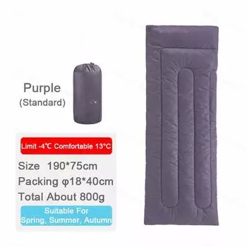 Новый спальный мешок-конверт, 3-сезонный, водонепроницаемый, хлопковый, сверхлегкий, портативный, для кемпинга на открытом воздухе