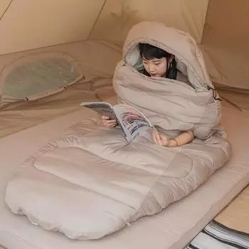 Новый спальный мешок PS200 из чистого хлопка для зимнего ношения на открытом воздухе для походов и кемпинга