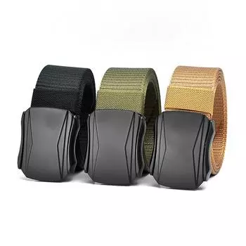 Новый сплав, уличный тактический нейлоновый ремень, рабочая одежда, мужской брючный ремень, тренировочный спортивный эластичный пояс Tide 120cm хаки