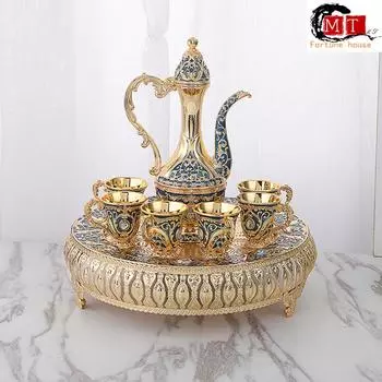 Новый средний винный диспенсер Duckbill для домашнего использования, набор для вина, золотая и серебряная посуда, набор стопок для сакэ синий