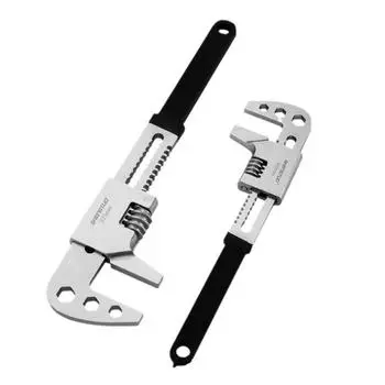 Новый стальной разводной гаечный ключ с гибкой головкой F-типа, многофункциональные ручные инструменты с большим отверстием для водопровода