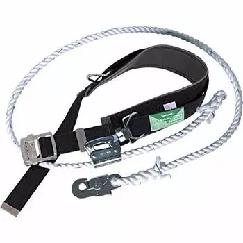Новый стандартный ремень безопасности для столба класса C, только для подвешивания, включает в себя трос для ремня безопасности для столба, черный размер M, длина ремня 1200 мм, длина троса 2100 мм, стальная пряжка чёрный