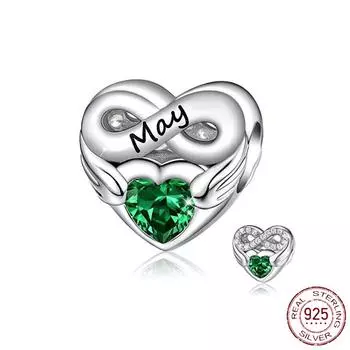 Новый Стерлингового Серебра 925 пробы Камень Сердце Кулон Письмо Серии Из Бисера Подходит Оригинальные Модные Подвески Браслет Женские Ювелирные Изделия Подарок Своими Руками