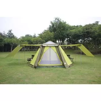 Новый стержень из алюминиевого сплава, без дождя, туристическое оборудование, трехслойный многоместный уличный автоматический тент для барбекю, палатка для кемпинга 430*300*190cm