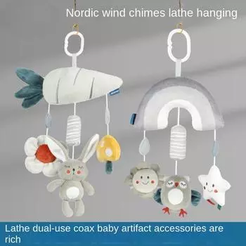 Новый стиль 0-3 лет коляска подвесная серая животное колокольчик для кроватки плюшевая игрушка