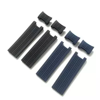 Новый стиль 22*20 мм с изогнутым концом, черный, синий, водонепроницаемый силиконовый резиновый ремешок для часов, ремешок для часов Ulysse Nardin DIVER, браслет 22mm чёрный