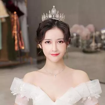 Новый стиль элегантный дворец ретро корона невеста свадьба свадебное платье ужин изысканный стиль корона девушка