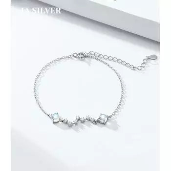 Новый стиль Большой Медведицы семь звезд браслет женский стерлингового серебра корейский стиль браслет лунный камень простой стиль Мори подарок девушке 925Silver