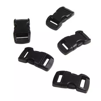 Новый стиль браслеты ремни для пряжек пояса паракорд изогнутая боковая застежка 100 шт 3/8 пряжки освобождения чёрный