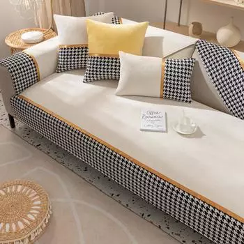 Новый стиль, диванная подушка, зимняя плюшевая простая современная противоскользящая подушка, кожаный чехол для дивана, четырехсезонный универсальный чехол, утолщенное полотенце 70*70cm