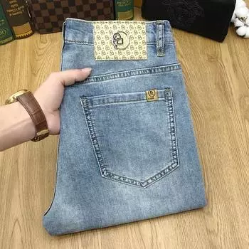 Новый стиль джинсов для мужской весны и осени, экспортный повседневный, тринадцать линий, универсальный 28 синий