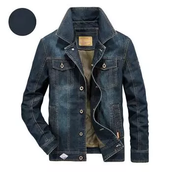 Новый стиль джинсовой куртки с потертостями, мужская повседневная куртка с тонким верхом и лацканами M