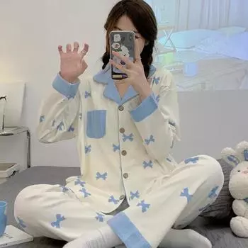 Новый стиль ежемесячной одежды Весна, осень и лето Послеродовой период Для кормящих матерей Грудное вскармливание Грудное вскармливание Пижамы для беременных Домашняя одежда M