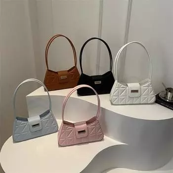 Новый стиль и фактура французской нишевой сумки для женщин, однотонная популярная сумка через плечо на одно плечо под мышкой