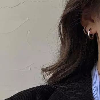 Новый стиль интернет-знаменитостей 2020 года: Серьги из стерлингового серебра 925 пробы для женщин — простые, универсальные, в холодном стиле