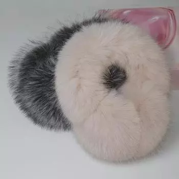 Новый стиль искусственный мех лисьего меха наушники для зимы женщин теплые толстые искусственный мех наушники для девочек теплые искусственный мех лисьего меха шарфы плюшевые наушники Good elasticity серебряный