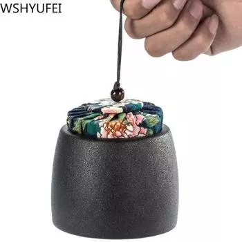 Новый стиль, керамические чайные банки, мини-герметичные чайные банки Пуэр, чайный набор, чайные аксессуары, удобный резервуар для хранения чая, WSHYUFEI 8.7x9.8cm