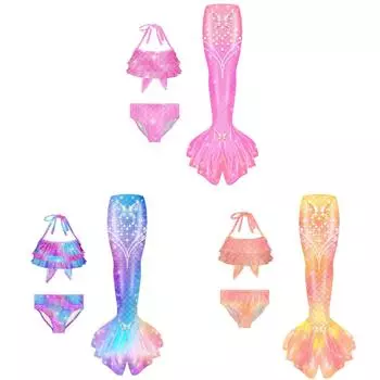 Новый стиль купальника-бикини «русалка» для девочек — одежда для праздников и выступлений в жаркую весну 120