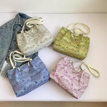 Новый стиль Литературный китайский стиль Сумка Женская мода Тенденция Женская сумка через одно плечо Сумка-тоут Сумка через плечо с цепочкой