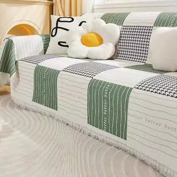 Новый стиль, маленький и свежий чехол для дивана с защитой от кошачьих царапин, очень большой прямой ряд, универсальный четырехсезонный чехол для дивана, ткань 180*130