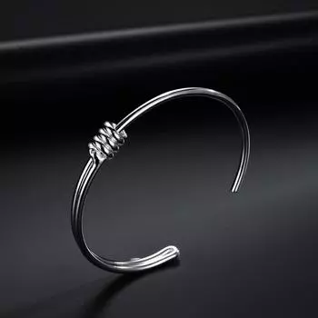 Новый стиль, минималистичный серебряный браслет, женский индивидуальный браслет «Открытая любовь», подарок на день рождения Adjustable size
