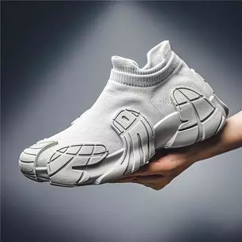 Новый стиль, мужская обувь, дышащая сетка, летающая тканая обувь, носки, мужская повседневная обувь 39 хаки