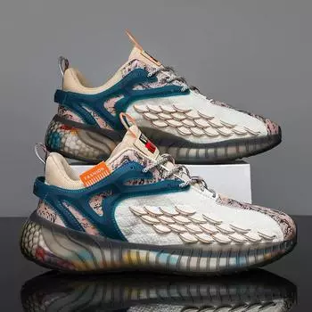 Новый стиль мужские повседневные кроссовки для активного отдыха мужская спортивная обувь нескользящие мужские кроссовки для ходьбы легкие молодежные модные основные толчки 39 бежевый