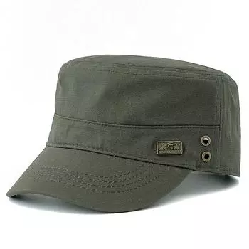 Новый стиль мужской плоский кепка с металлическими буквами XSW солнцезащитная шляпа повседневная рыболовная шляпа для отдыха на природе 56cm-60cm армия зеленый