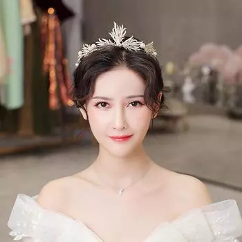 Новый стиль невесты свадебный элегантный венец свадебное платье ужин фотостудия стиль головной убор корона для женщин