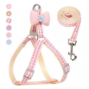 Новый стильный, безопасный и надежный жилет с маленькими точками, регулируемым нагрудным ремнем и поводком - очаровательный и практичный выбор для S