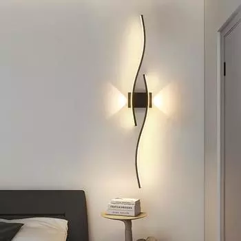 Новый стильный и современный светодиодный настенный светильник с современным дизайном в форме буквы S, идеально подходит для освещения прохода и гостиной, лампа 18 Вт Cool White5500-7000K