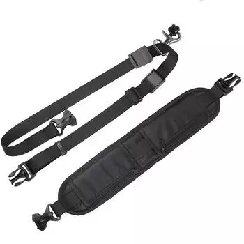 Новый стильный нейлоновый ремень на молнии с двумя карманами для зеркальной камеры 3 pieces, X-151 model, fabric length 34cm чёрный