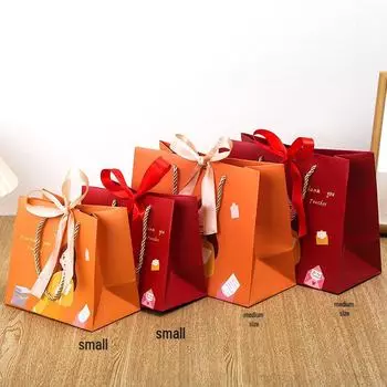 Новый стильный подарочный пакет для девочек с креативным дизайном - упаковка для вечеринок красный