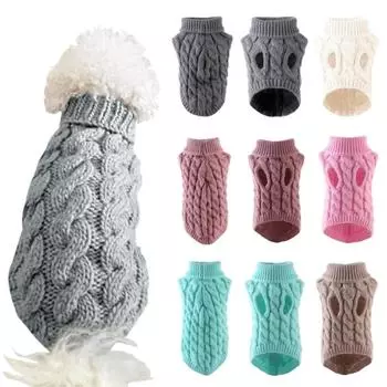 Новый стильный, уютный и универсальный роскошный классический белый свитер для домашних животных - подарите своему пушистому другу максимальный комфорт и XL 5-6kg серый